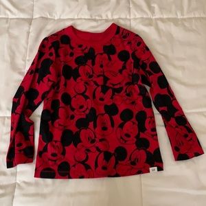 GAP Mickey Mouse long sleeve pocket tee
